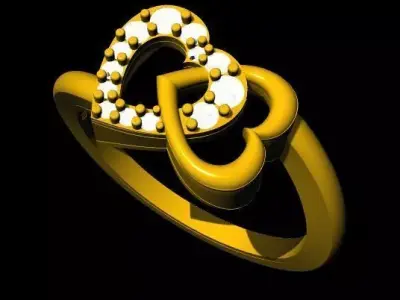 heart ring 3dm file 3D print model