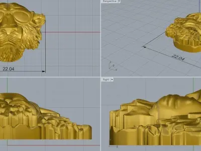 magerit tiger with glasses  3D print model