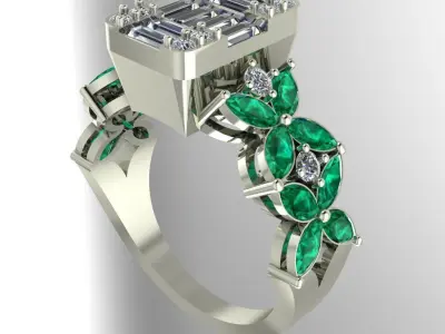 ring marquise  3D print model