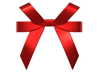 Christmas Bow Ribbon 60 Low-poly 3D model