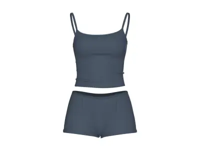 Female underwear set 3D model