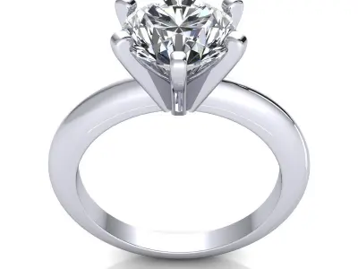 Vintage Solitaire Ring 3d Model Print  3D print model