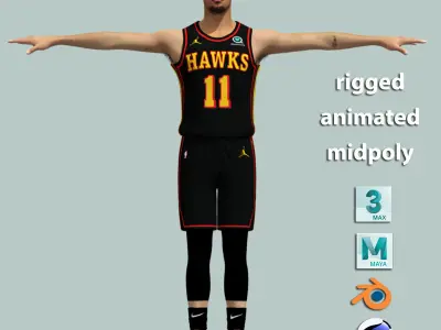T-Pose Trae Young Atlanta Hawks NBA 3D model