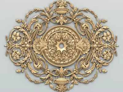Round rosette 054 3D model