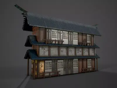 Temple japanese house 3D model