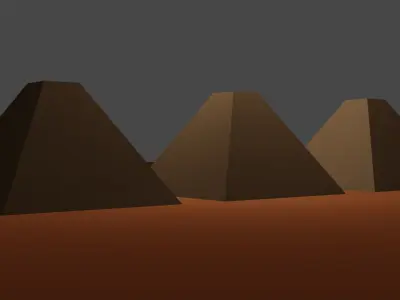 3D Pyramid Simple Low-poly 3D model