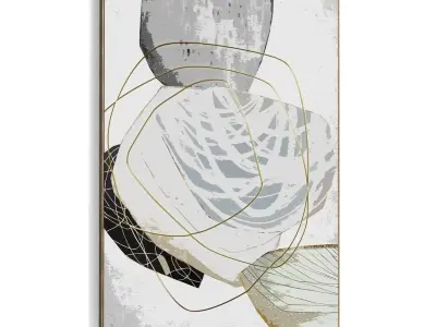 Plaster Two Photo Frame 403 Low-poly 3D model