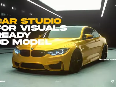 Automotive Studio 3D Model Without Car 3D model