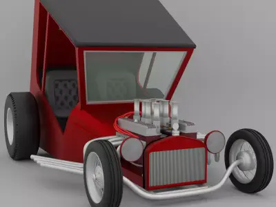 Uncertain-T Custom Hot Rod 3D model