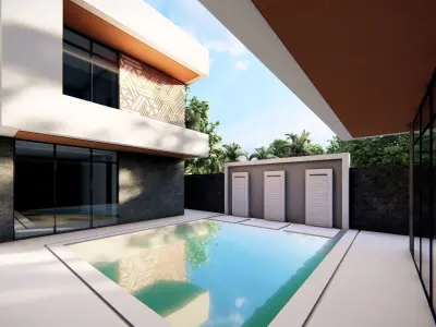 modern villa 3D model get