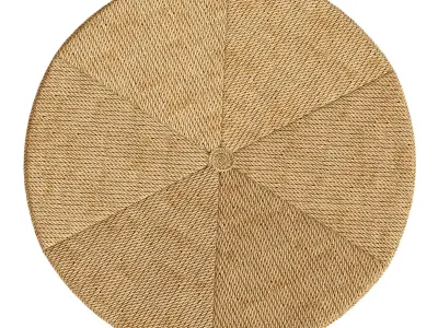 Woven rope coffee table 3D model