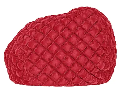 Quilted beanbag chair 3D model