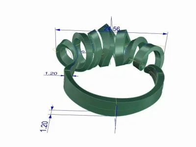 Fashion Ring 3D print model