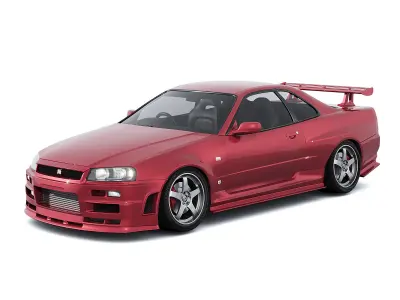 Nissan Gtr R34 Low-poly 3D model