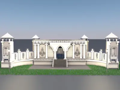 classic Arab house villa 3D model
