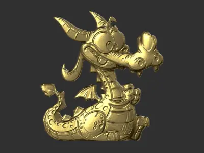 cute cartoon dradon decor 3D print model