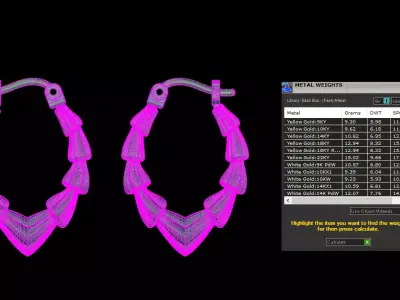 A100-133-earring 3D print model