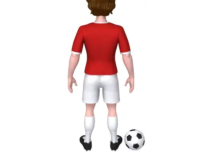 Football Player Soccer Cartoon 3D model
