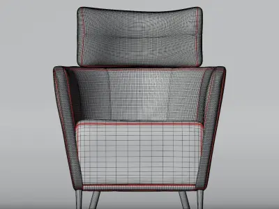 Single Sofa 3D Model 3D model