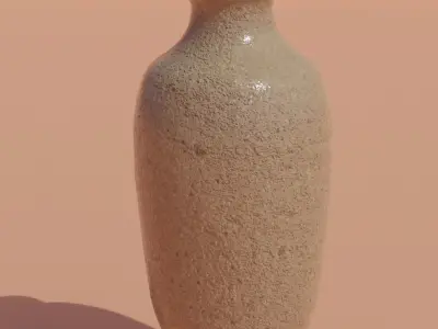 Textured 3 Ash Sand Vase Low-poly 3D model