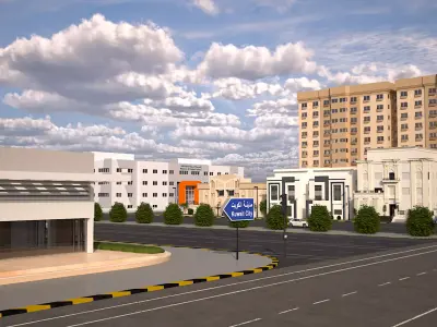 3D Kuwait area scene 3D model