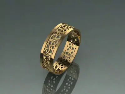 Celtic Knot Gold Ring  3D print model