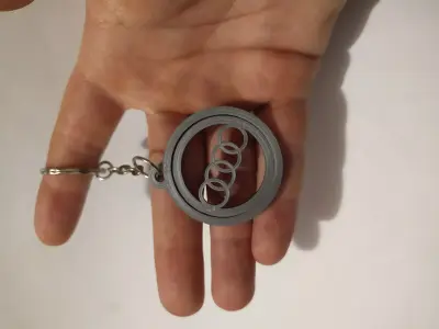 Audi Spinning Keychain 3D print model