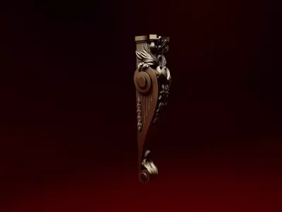 Corbal ornate metal bracket 3D model