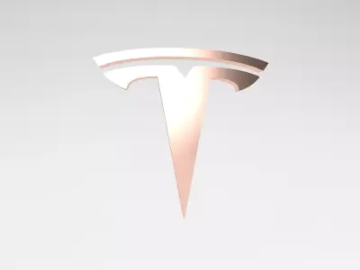 Tesla Logo v1 006 Free low-poly 3D model