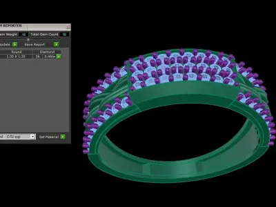 Mens gemstone diamond men Ring with details images 44 3D print model