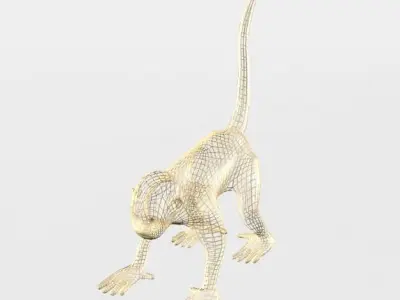 Squirrel Monkey Low-poly 3D model