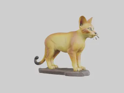 Chausie Cat statue model 3D model