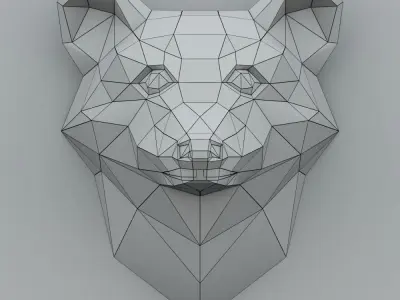 ukraine badger paper head 3D model