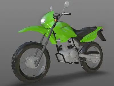 Enduro 125cc Trail Bike Game Ready Asset Low-poly 3D model