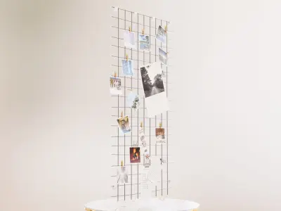 Wire photo hanger 3D model