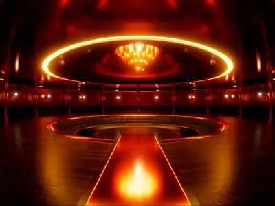 Interior of a closed club of interests 3D model