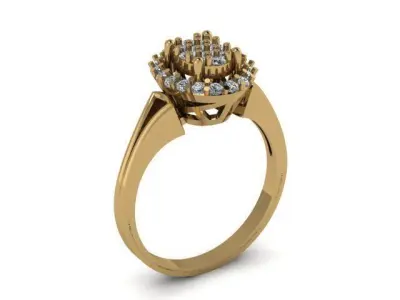 fancy ring for dimonds 3D print model