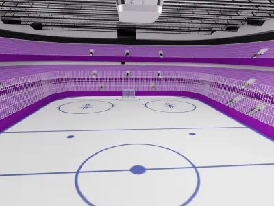Ice Hockey Stadium Low-poly 3D model