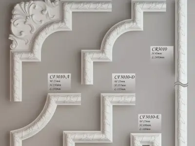 Molding with corner elements Gaudi Decor 3D model