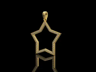 Star pendant model 687 3D print model