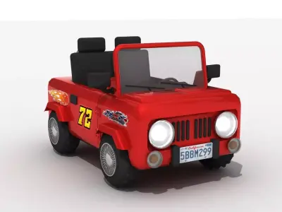 Plastic Toy Kids Battery Car 3D model