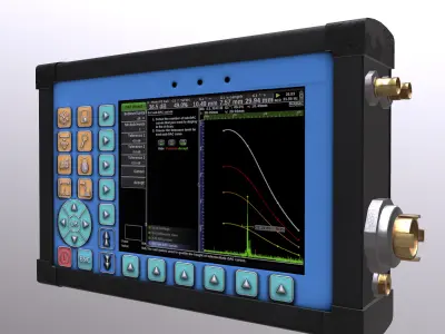 Ultrasonic Flaw Detector Low Poly Low-poly 3D model