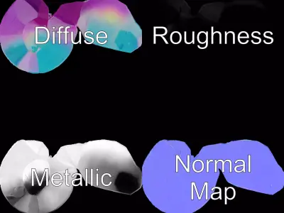 Mystic Prism Crystal model pack Low-poly 3D model