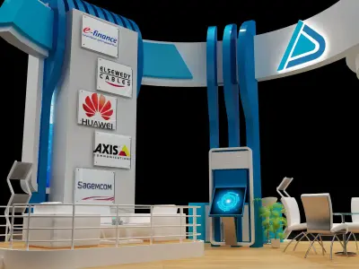 Booth Exhibition Stand a306 3D model