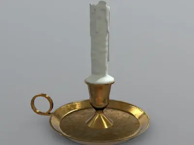 Candle holder 2 Low-poly 3D model