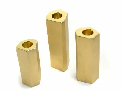 Coro Tilted Hexagon Metal Candlestick Free 3D model