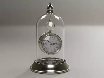 Desk clock in tube 3D model