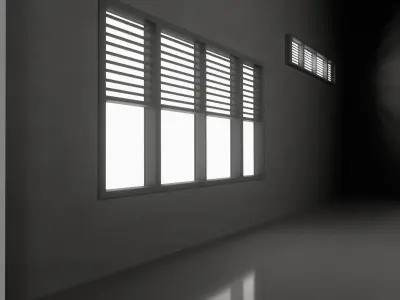 GARAGE 2 car studio interior Warehouse Low-poly 3D model