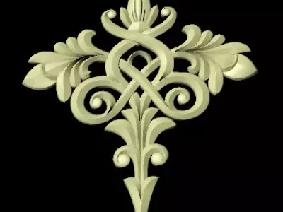 Central decor ornament for furniture 3D model 301