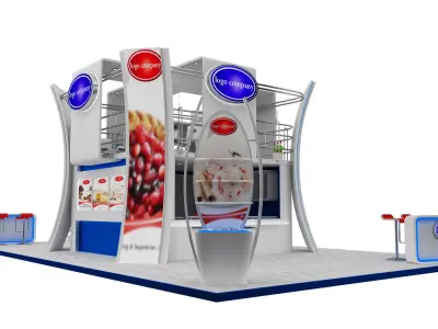 Booth Exhibition Stand a543b 3D model